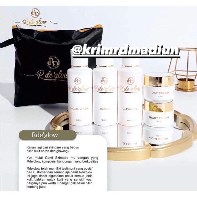 PAKET CREAM R de'glow (FREE GIFT) ORIGINAL By Krimrd.madiun [ FREE GIFT ]