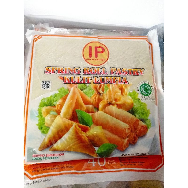 

IP kulit lumpia 8,5 inch isi 40 lembar