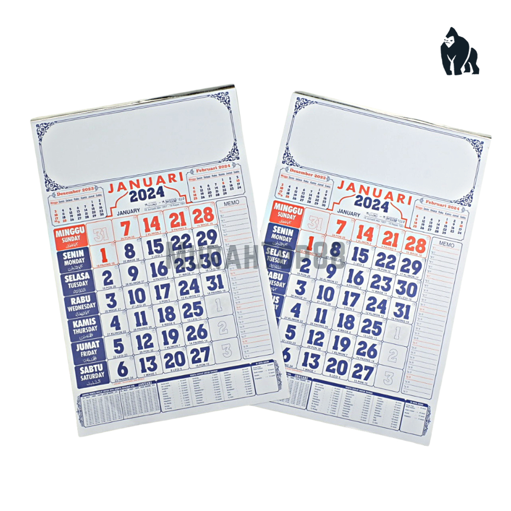 

Kalender Dinding Polos Tahun 2025 Ukuran 49x32 cm / Calendar Kerja Umum 12 Bulan Lembar Bahan HVS