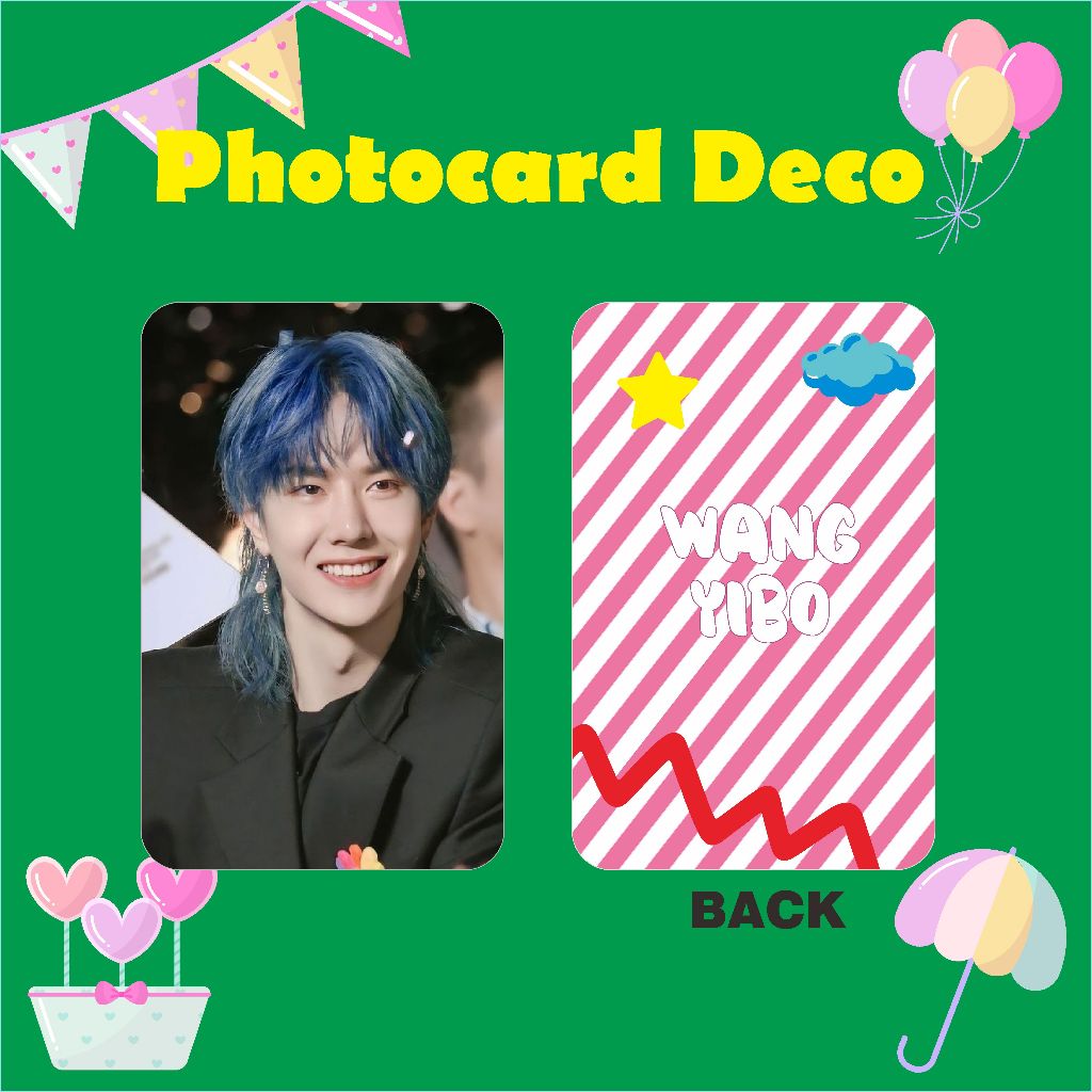 photocard wang yibo laminasi