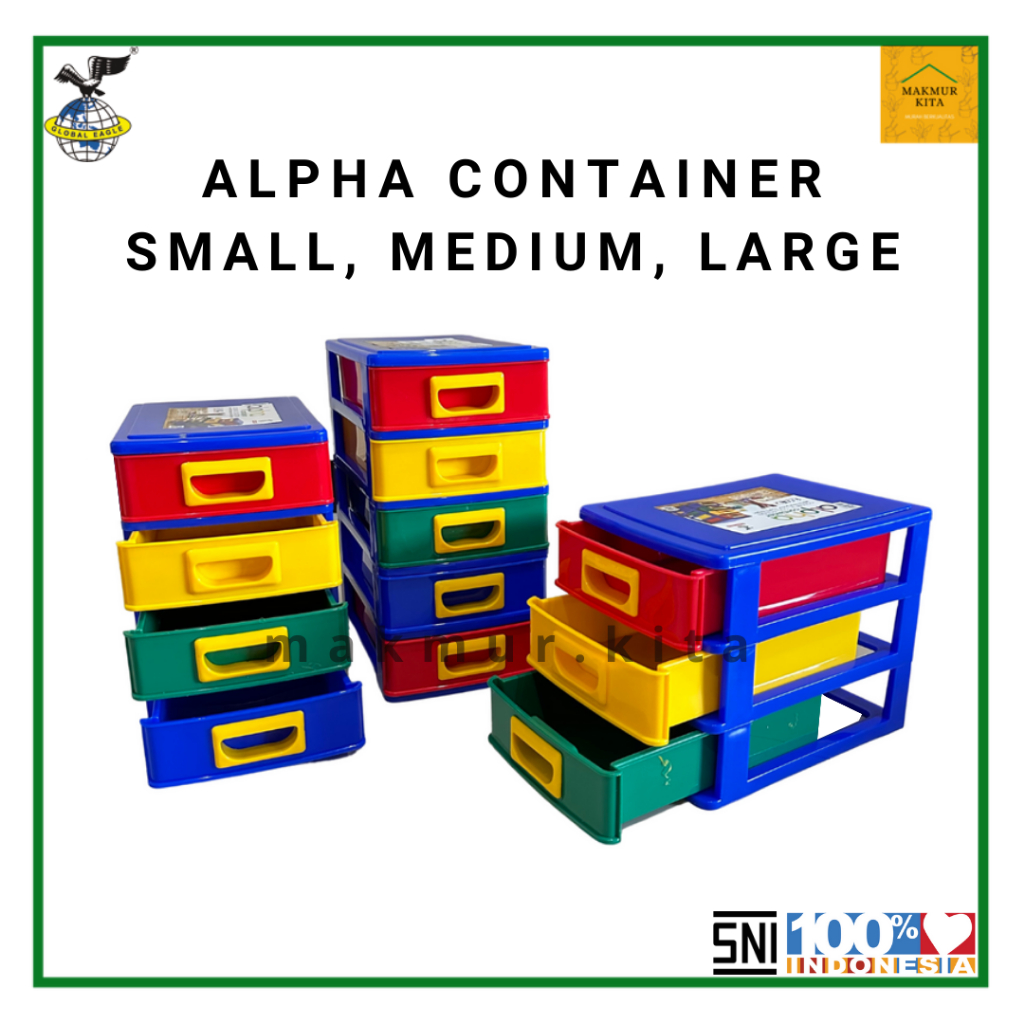 Laci Mini Susun 3 4 5 Plastik Global Eagle / Laci Plastik Kecil Susun / Container Mini / Kabinet Pla