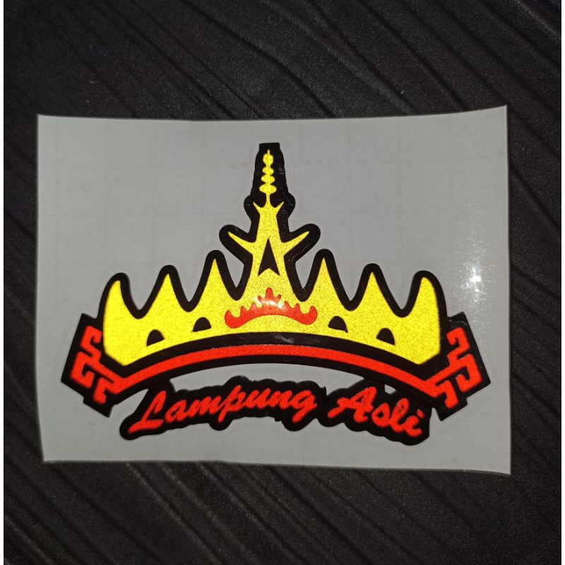 STICKER REFLECTIVE SIGER LAMPUNG, STICKER NYALA sticker lampung asli, sticker siger