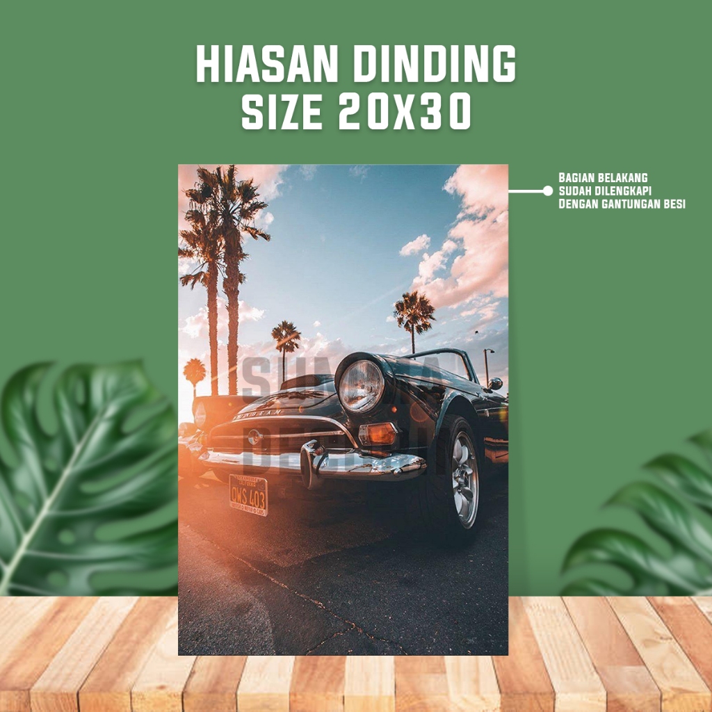 Hiasan Dinding Kamar Vintage - Dekorasi Kamar Tidur Cowok - Hiasan Kamar Anak Cowo - Mobil - Summa D