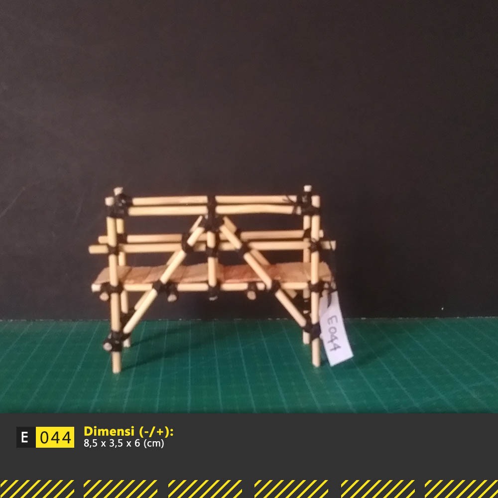 [E044] Miniatur / Ornamen / Aksesoris Akuarium Jembatan Kayu Bambu stik Eskrim