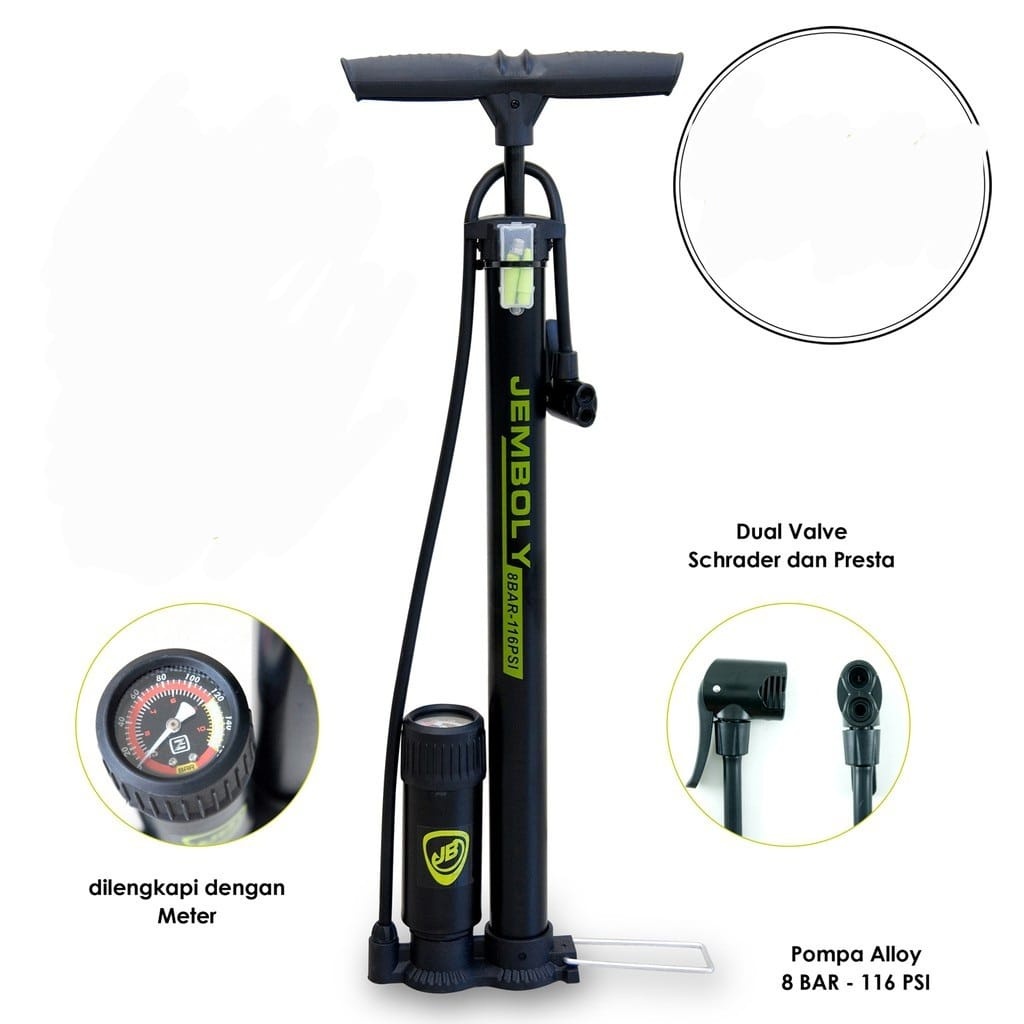 Pompa Tabung Sepeda Jemboly Alloy