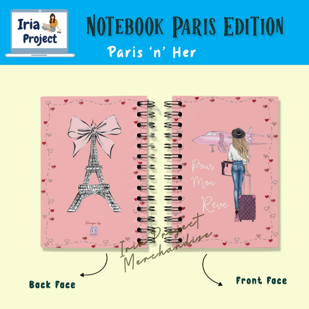 

Notebook / Buku Catatan Paris Pink Edition Cute A5