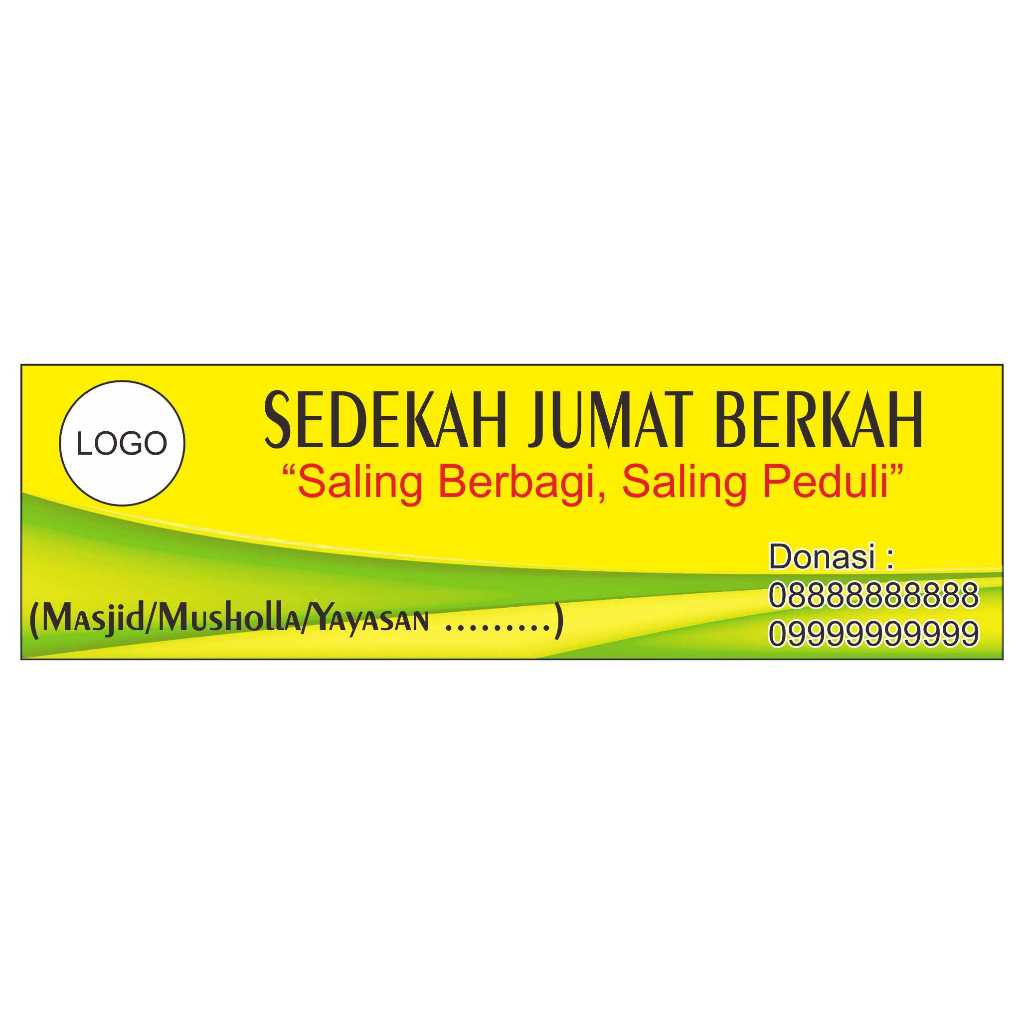 

Stiker Jumat Berkah Pakai NAma Masid/Musholla/Yayasan Rp.150/pcs. Minimal Order 1000pcs. Total Rp.150rb