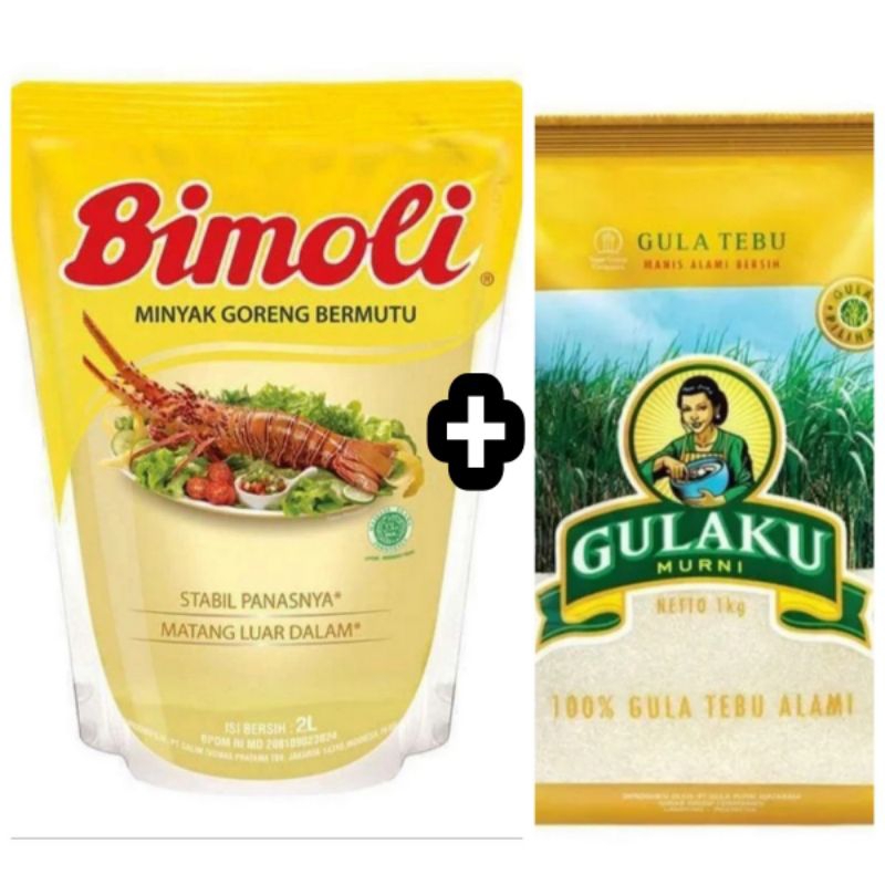 

Paket Minyak Bimoli 2 lt + Gulaku 1 kg