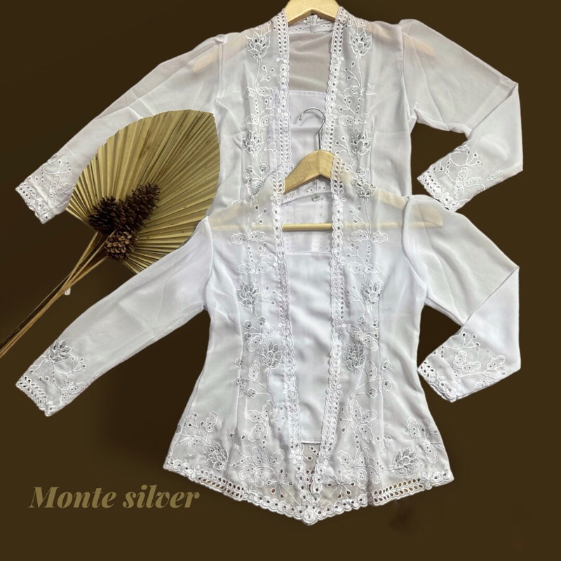 kebaya jadi lengan lonceng/lengan terompet/kebaya jadi bordir/kebaya jadi putih / kebaya jadi kepura