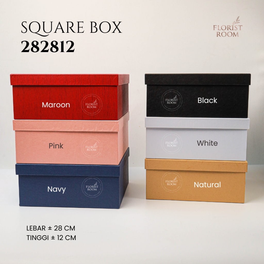 

HANYA BOX - Square Flower Box Size L = 28x28x12cm - Box Bunga Kado - bloom box - flower box - kotak bunga Murah