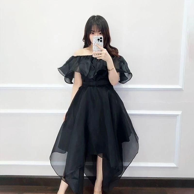 Dress Baju Pakaian Pesta Natal Imlek Wanita Remaja Brukat Mkdi Dress Viera Terbaru 2023