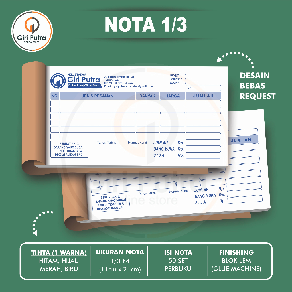 NOTA CUSTOM 1/3 F4 / NOTA 2 PLY / NOTA 3 PLY / NOTA 1/3