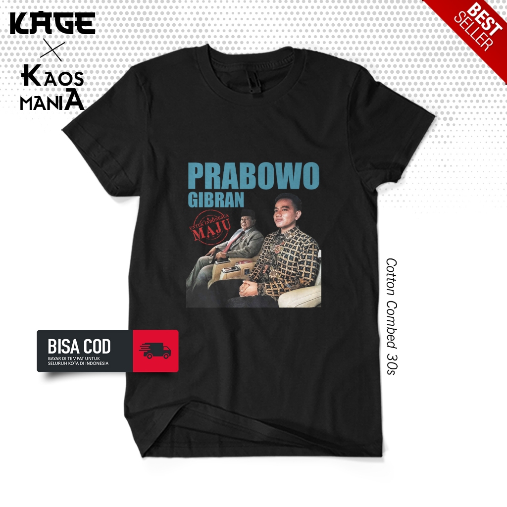 Kaos Atasan PRABOWO GIBRAN UNTUK INDONESIA - Kaos Relawan Cawapres Capres BERGAYA STORE