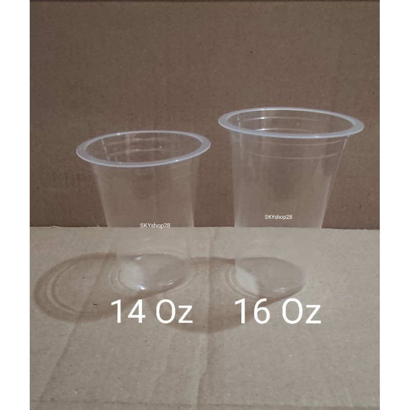 Plastic Cup 14o oz dan 16 oz