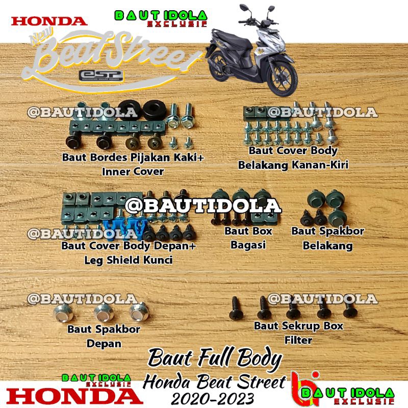 Baut Full Set Body Honda Beat Street 2020-2023