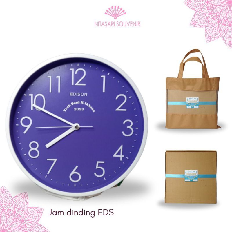 Jam Dinding Custom Jam Edison Jam Souvenir