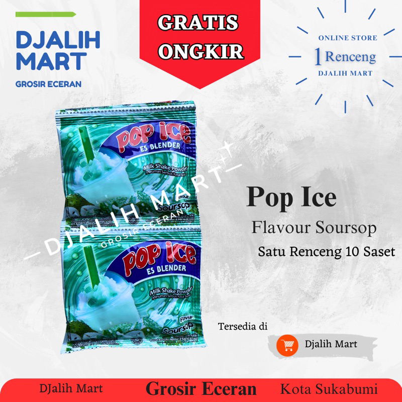 

Pop Ice Milk Shake Powder Rasa Sirsak 10pcs