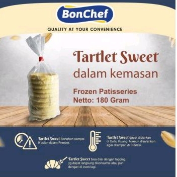 

Tartlet Sweet Bonchef 18gr isi 10pcs/Tartlet Bonchef/Pie/Kulit Pie/ Shell Pie