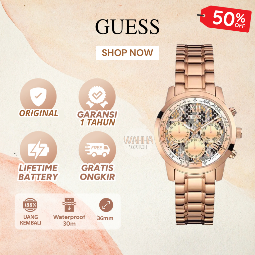 [ORIGINAL]-[COD] ✅ Jam Tangan Analog Wanita Guess W0448L9 Watch Gc [BERGARANSI]