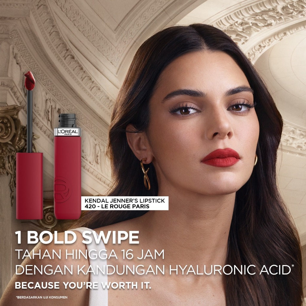 LOREAL PARIS INFALLIBLE MATTE RESISTANCE LIQUID LIPSTIK ( 16JAM LONG LASTING , TIDAK TRANSFER)