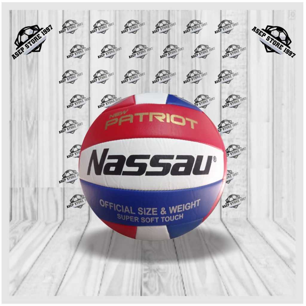 Bola volly Nassau fatriot merah voli nassau voly jahit mesin