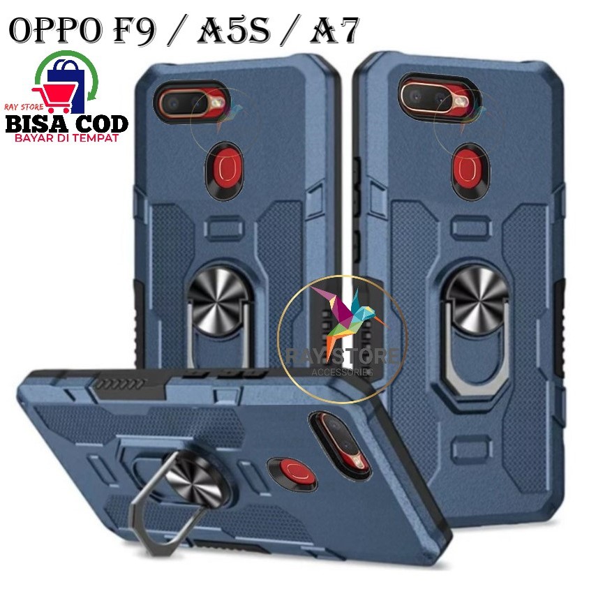 OPPO F9 / OPPO A5S / OPPO A7 CASE ROBOT HIT EYE RING CASING HP ARMOR SHOCKPROOF