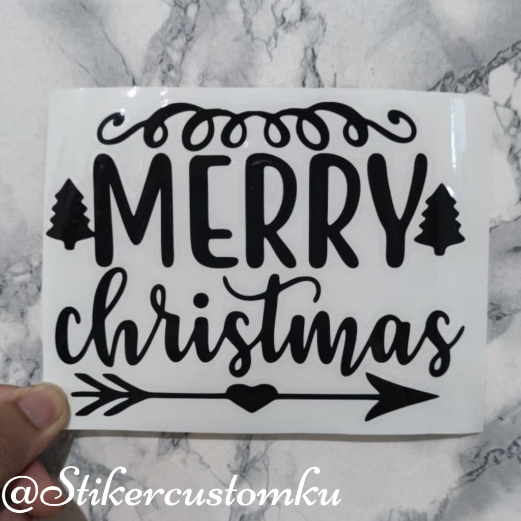 

Sticker Balon Merry Christmas Stiker Cutting Natal Balon PVC Type 13
