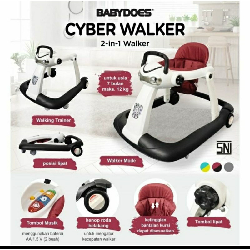 BABY WALKER BABYDOES 2in1 TIPE CYBER(PRELOVED)