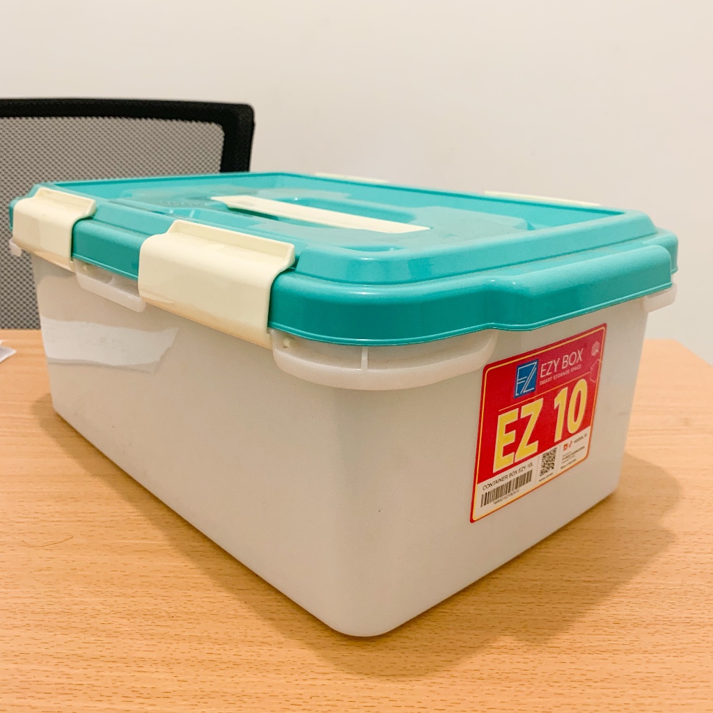 Box Container Plastik Ezy Cb 10 Liter Kontainer box murah Transparan Kotak Penyimpanan Barang Serbag
