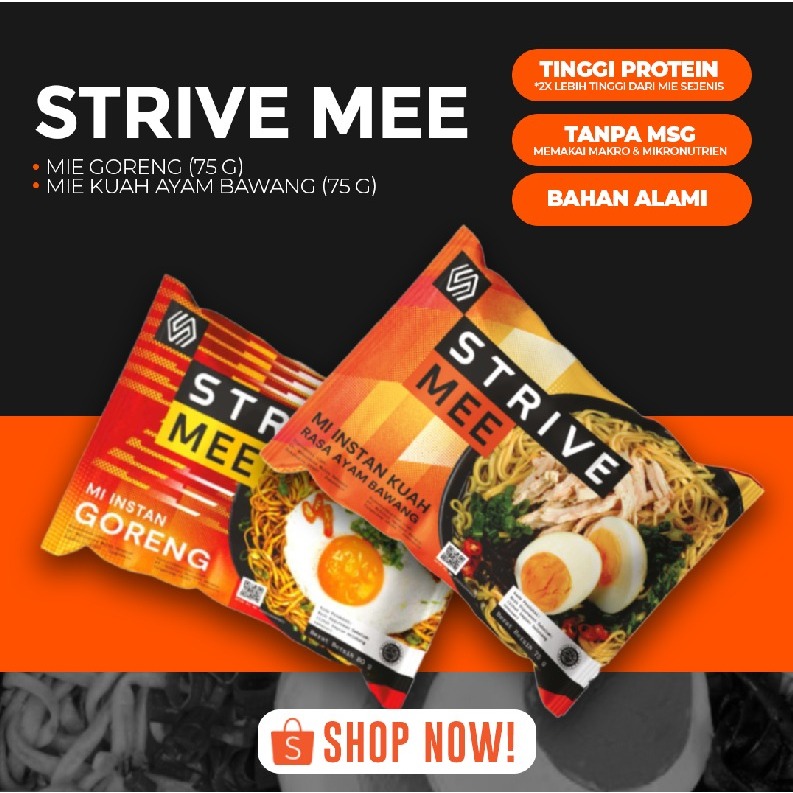 

Suplemen Lari Strive mee Original STRIVEMIE-GORENG / STRIVEMIE-AYAM (75gr)
