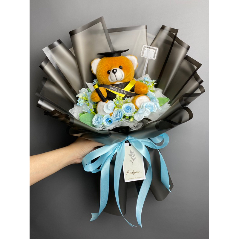 Bouquet bunga boneka wisuda - SMALL SIZE | Bouquet wisuda | Bouquet boneka | bouquet Bunga