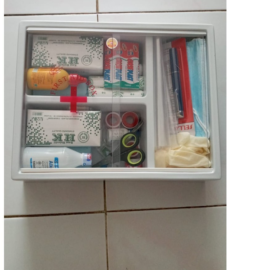 Maspion P3k Dinding Mk11 + Isi Obat Type A Lengkap ( Tanpa Senter) / Kotak Obat