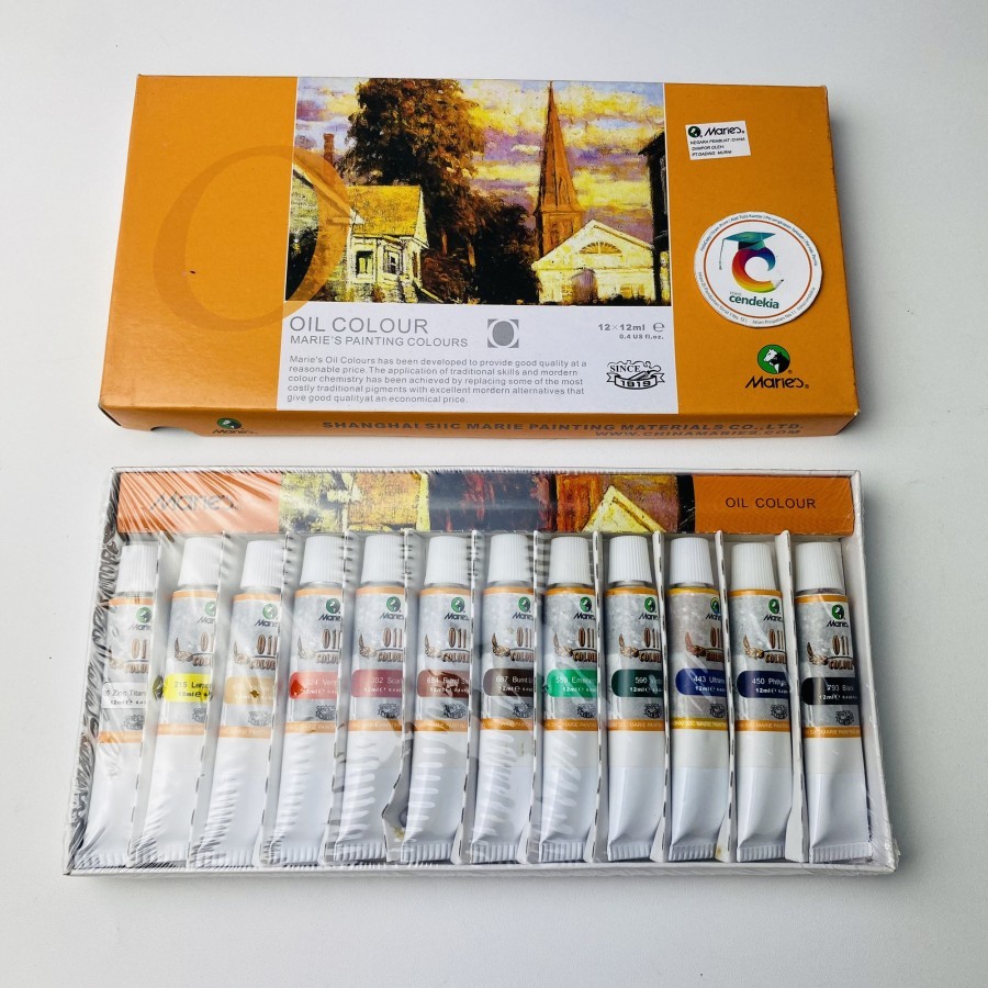 

Cat minyak Oil Colour MARIE'S Painting Colours 12 warna x 12ml