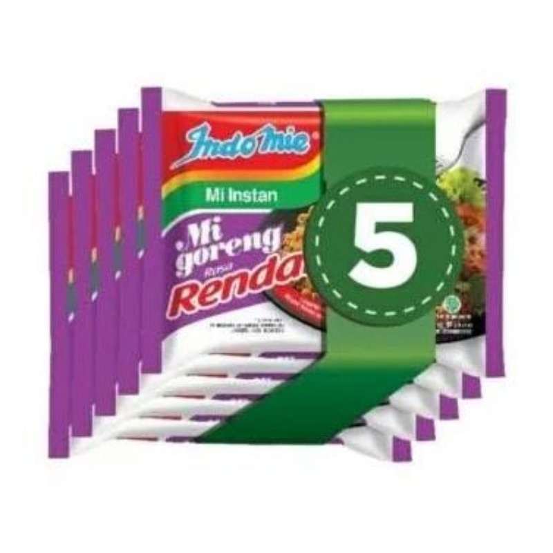 

Indomie Rendang 5 Pcs / Mie Indomie Goreng Rasa Rendang 5 Bungkus / Indomie Goreng Rendang 5 x 91 gr