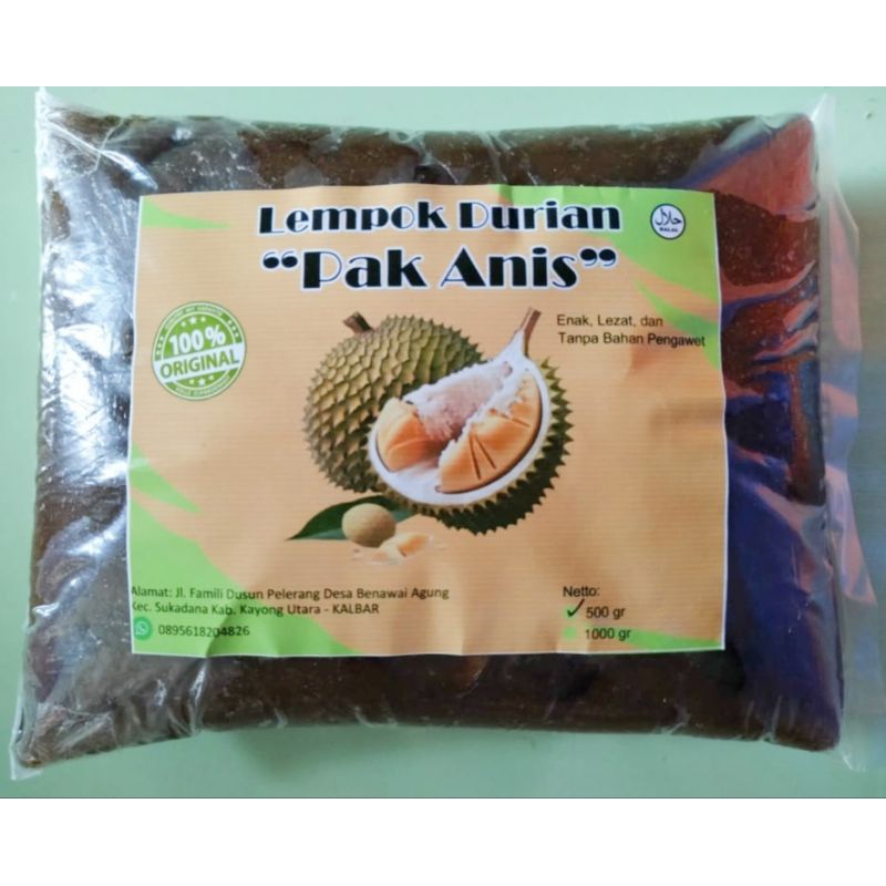 

lempok durian asli sukadana, lempok durian kalimantan barat kemasan 1 kg