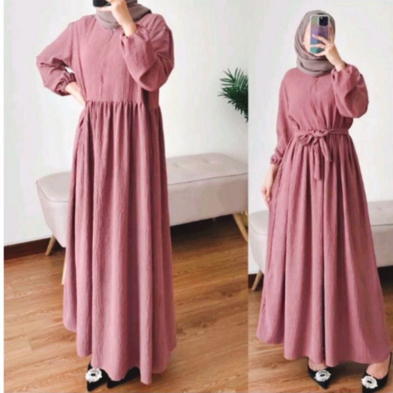 Bavina Midi dres crinkle airflow premium