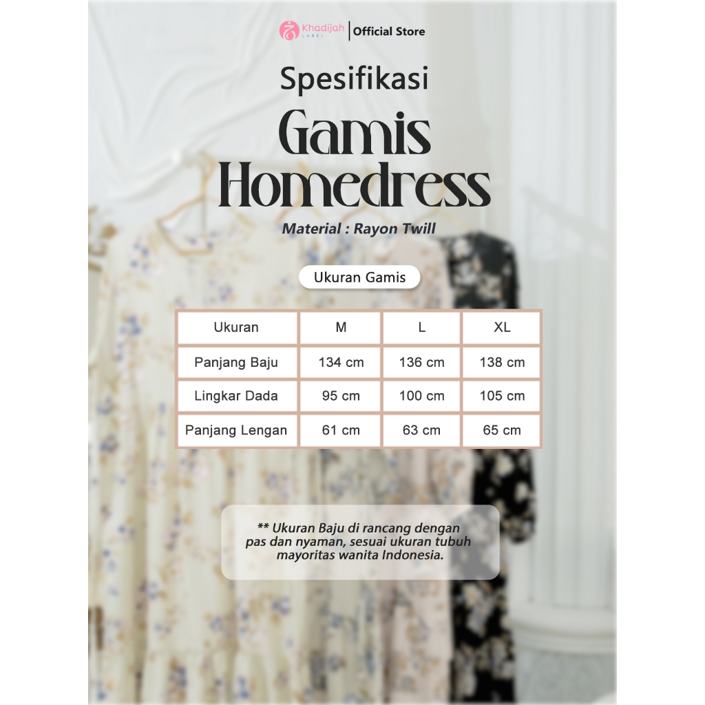 Khadijahlabel Gamis Motif Bunga Terbaru Dress Wanita Muslim Muslimah Cantik Kekinian Amanda-7
