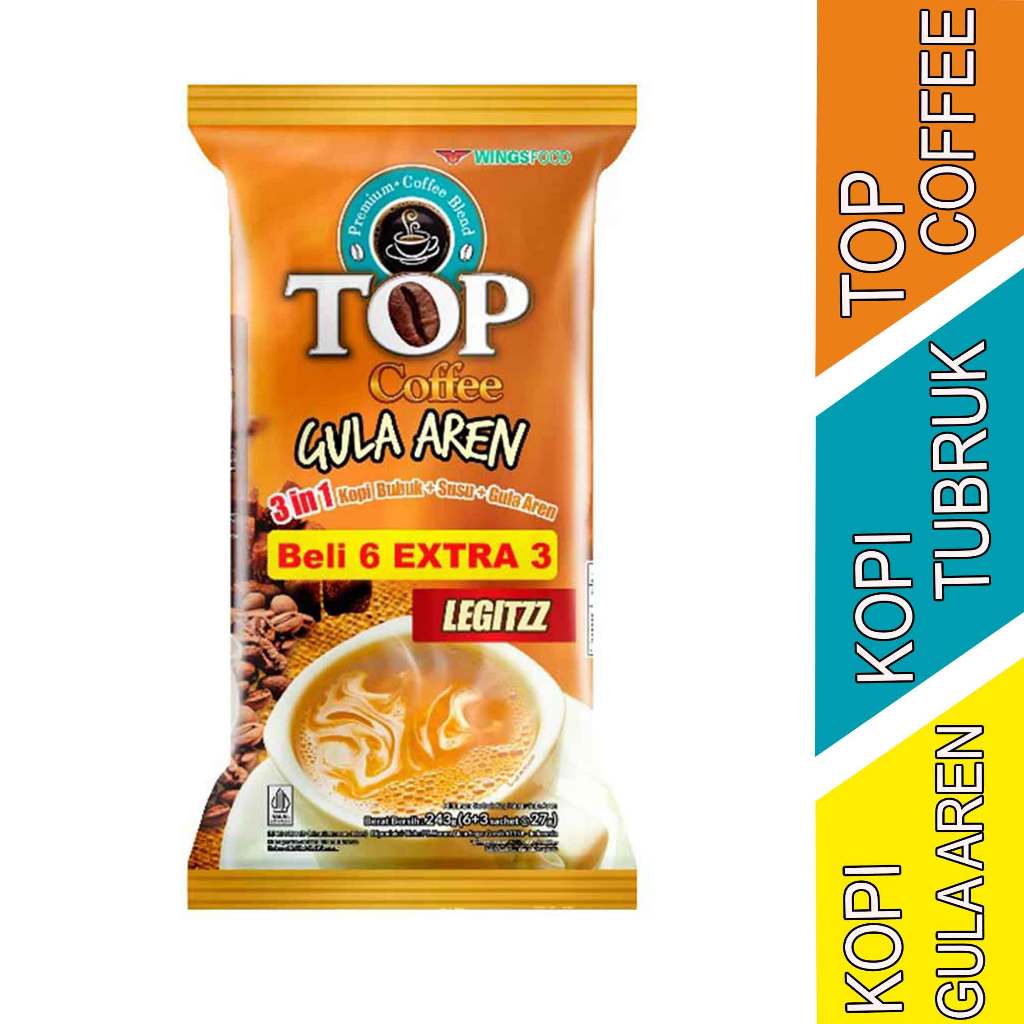 

Kopi Gula Aren - Top Coffee - Kopi Tubruk Instan - 243gr