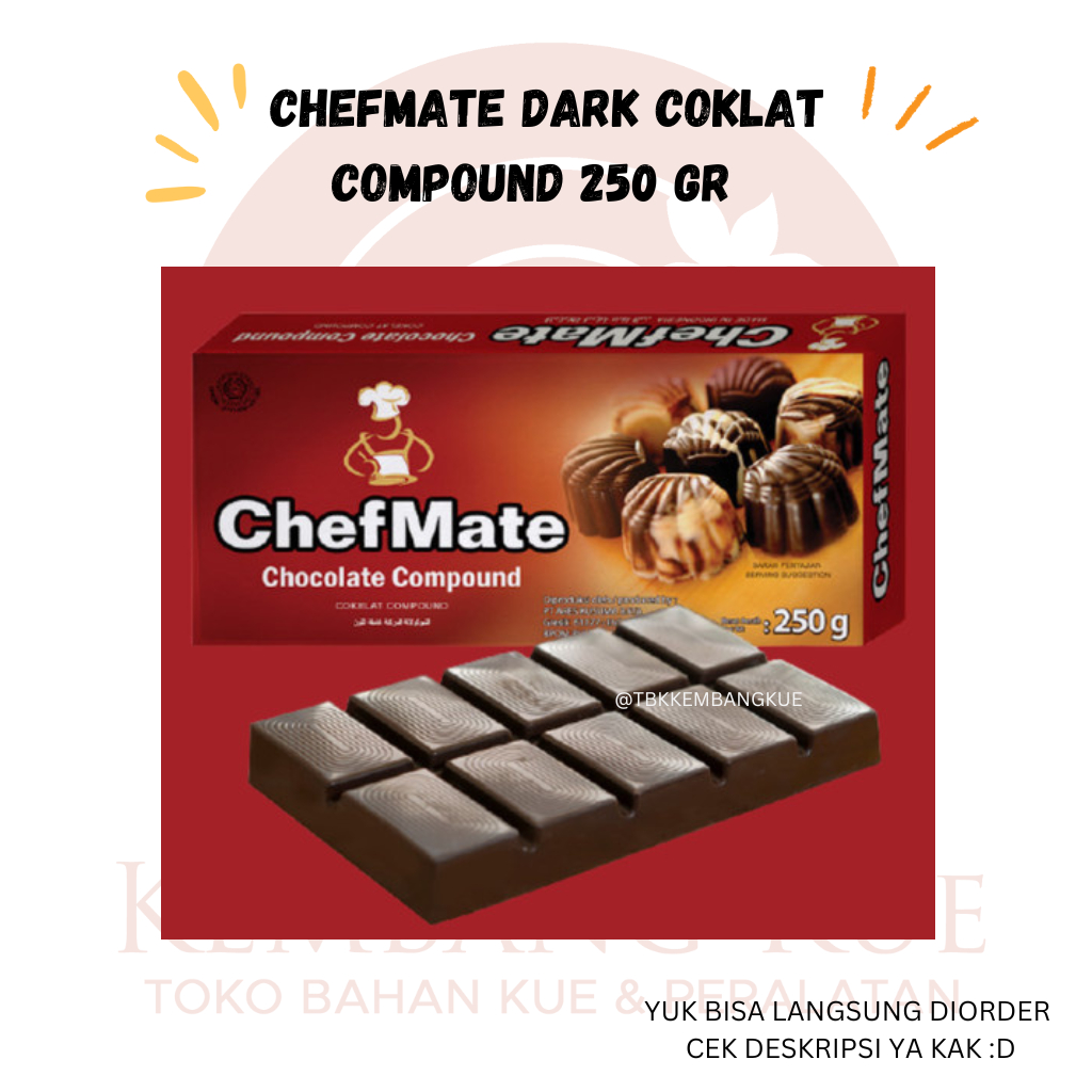 

CHEFMATE COKLAT COMPOUND 250 GR/ COKLAT BATANG 250 GR