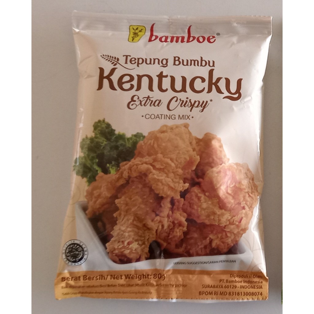 

Bamboe Tepung Bumbu Ayam Goreng Kentucky Extra Crispy 80gr