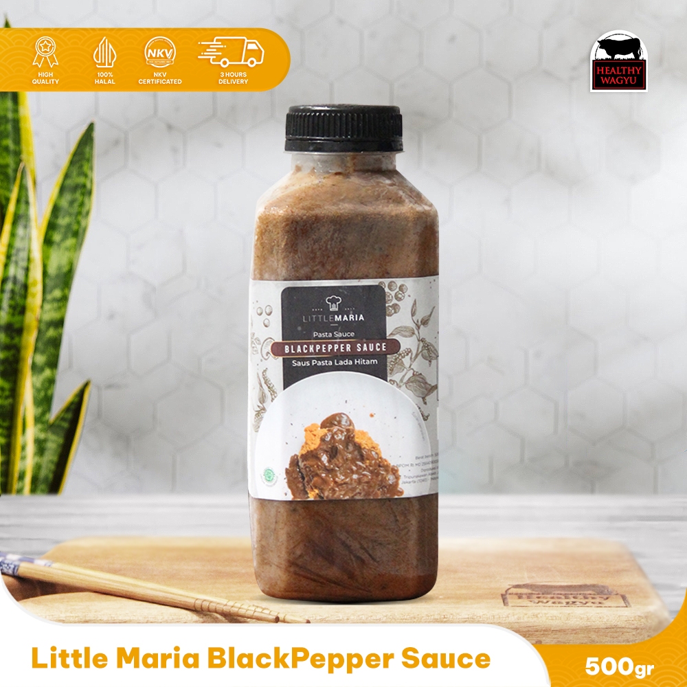 

Black pepper Sauce Saus Lada Hitam Little Maria 500 Gram Healthy wagyu