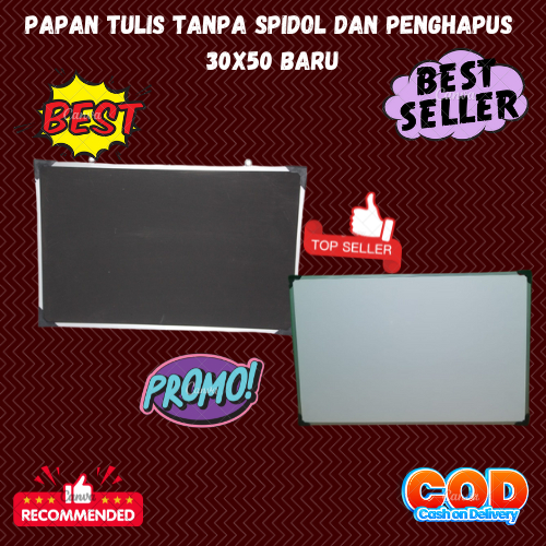 

MURAH!! PAPAN TULIS TANPA SPIDOL DAN PENGAPUS UKURAN 30X50 BARU