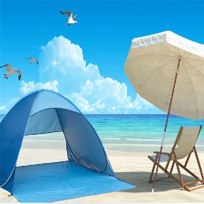 Tenda Camping Pantai Piknik Mancing Lipat Otomatis Tent UV Protection