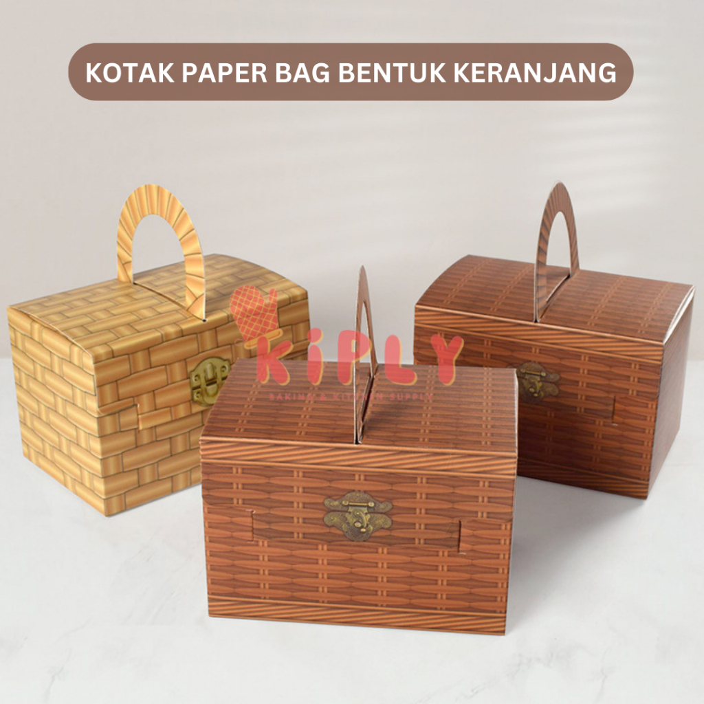 

Kotak Paper Bag Bentuk Keranjang/Paper bag Keranjang/Paper Bag Happy Brithday/Kado Ulang Tahun