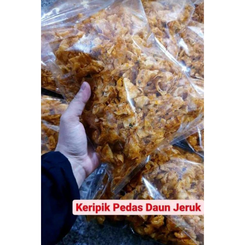 

keripik kriwil daun jeruk pedas