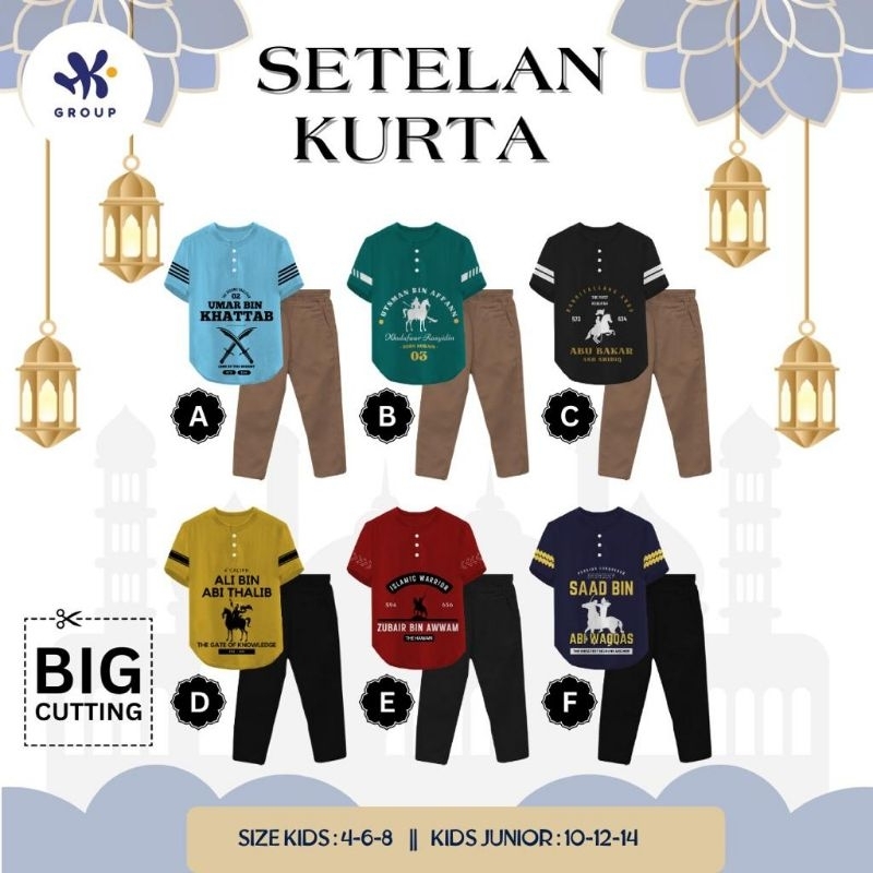 Pre ORDER | SETELAN KURTA HK Sahabat Nabi Series | Kaos Kurta | Set Kurta Sahabat | Kurta Anak | Kur