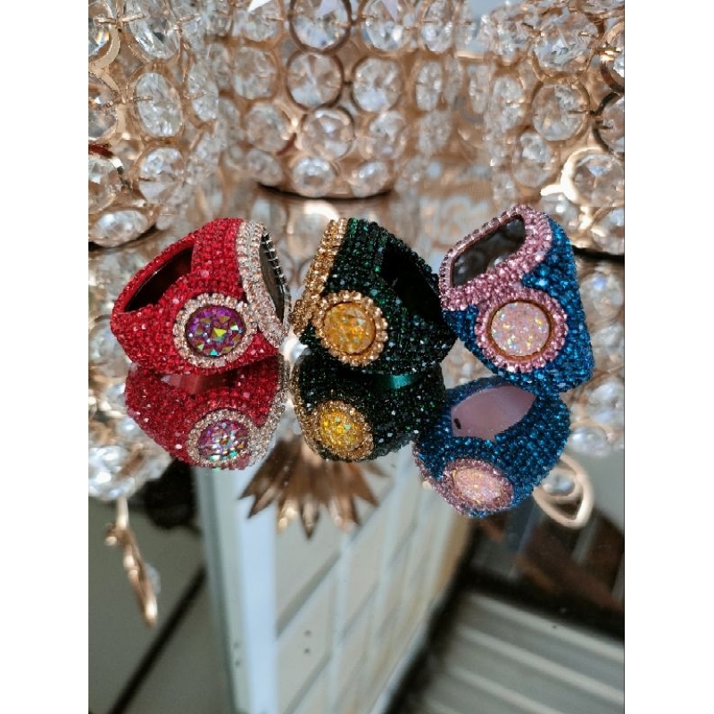 Iqibla zikir ring hias Swarovski free nama