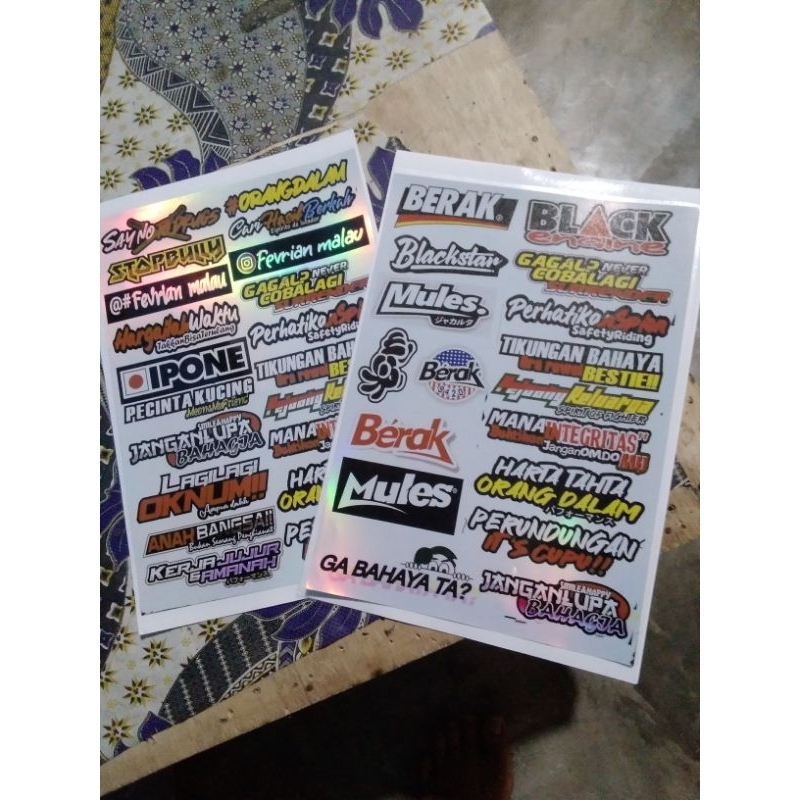 

sticker distro kata kata hologrqm