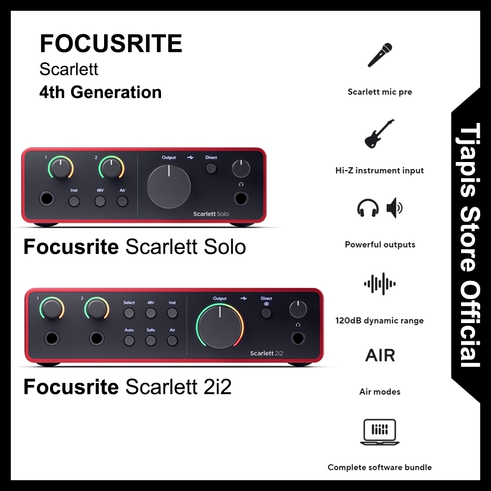 FOCUSRITE SCARLETT 2i2 3rd 4rd | FOCUSRITE SCARLETT SOLO and DUAL USB AUDIO SOUNDCARD