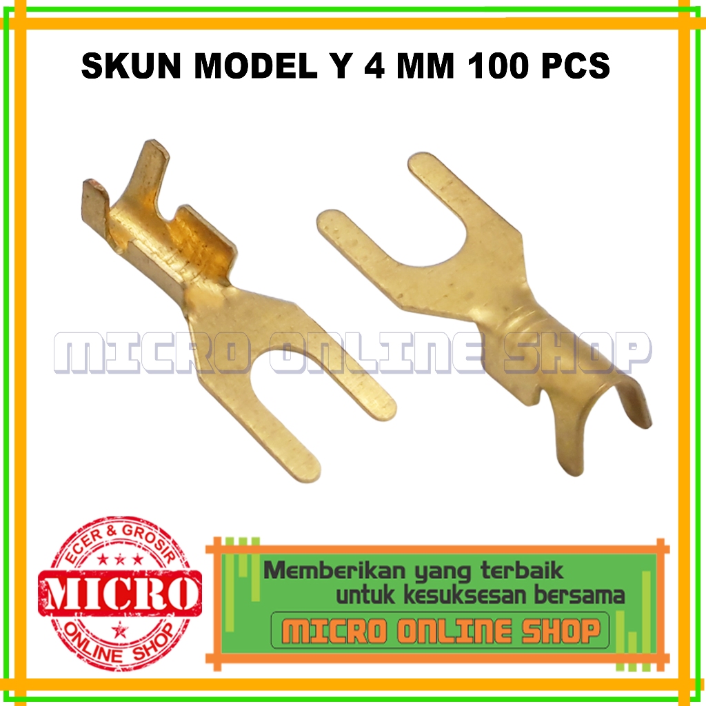 PAKET 100 PCS Skun Model Y / Soket Motor / Skun Kabel Motor / Skun kabel Elektronik